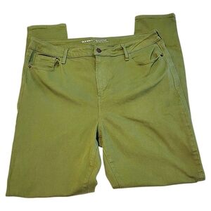 Old Navy Womens Size 16 Rockstar High-Rise Green Jeggings Comfortable Fit